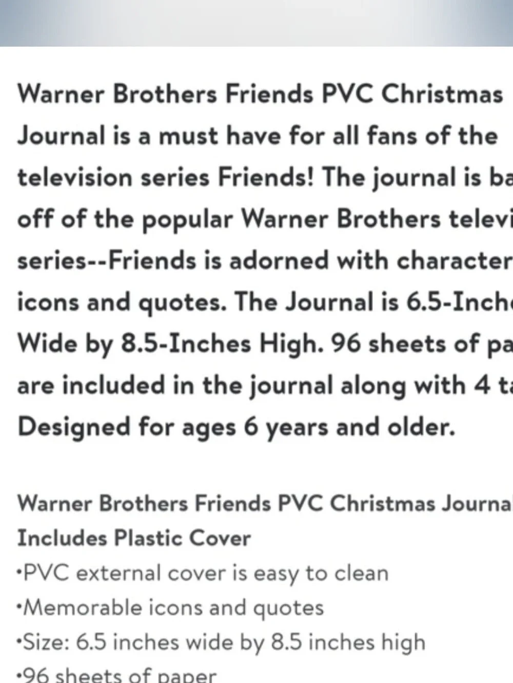 FRIENDS Series Christmas Journal